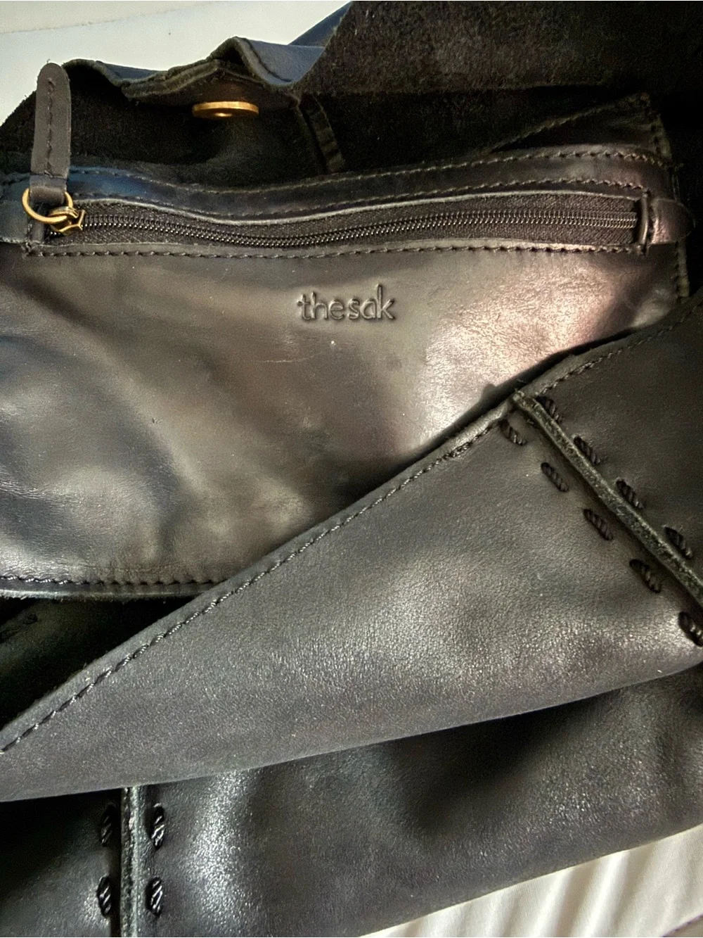 Los Feliz Large Leather Tote by The Sak in Black